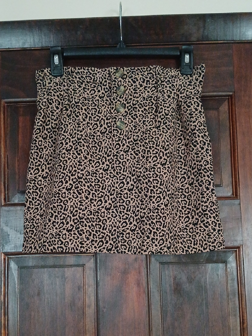 American Eagle Outfitters Leopard Print Mini Skirt in Tan and Black